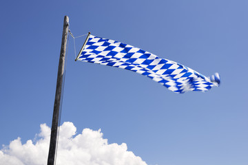 Waving Bavarian flag