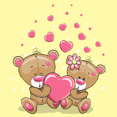 Two Bears with heart