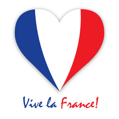 Vive la France - Love in a French hart flag 