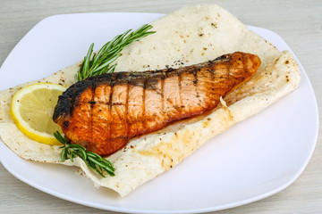 Grilled salmon