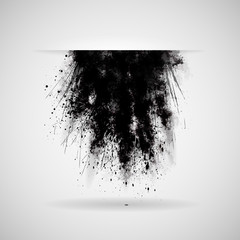 cloud explosion dirt black splatter grunge style