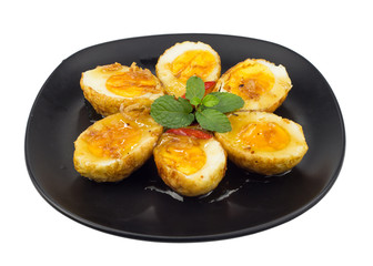 Dish of eggs with tamarind sauce