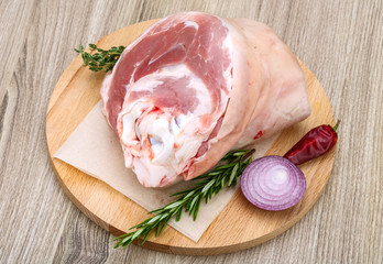 Raw pork knuckle