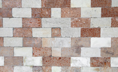 Obraz premium wall of red and white marble of an ancient Palace in Europe