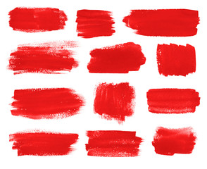 Red brush stokes collection.