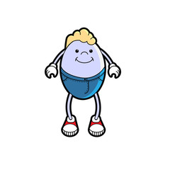 Cartoon character of food