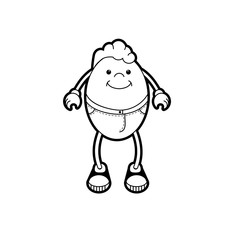 Cartoon character of food