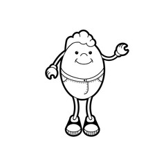 Cartoon character of food