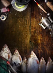 Deurstickers kunst sport vissen rapport achtergrond © Konstiantyn