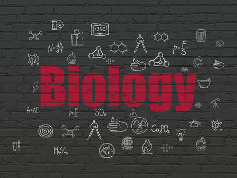 Science concept: Biology on wall background