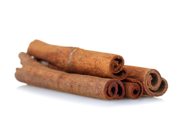 cinnamon isolated on white background