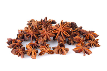 Star anise isolated on white background