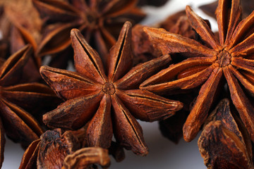 Star anise isolated on white background