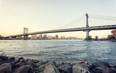 Manhattan Bridge at Sunset