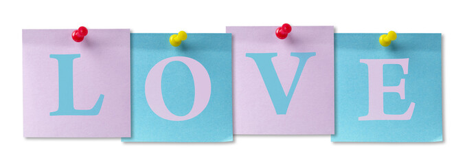 Sticker notes Love