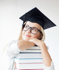 student in graduation cap