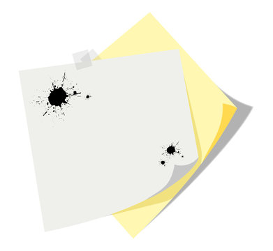 Post it | Notizzettel mit Farbklecksen