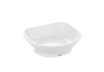 Empty white bowl isolated on white background