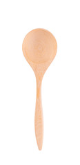 Wooden spoon isolated on white background
