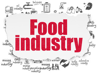 Fototapeta premium Industry concept: Food Industry on Torn Paper background