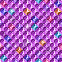 Colored diamonds texture. Vector illustration.