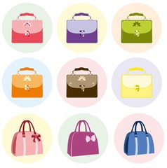 Colorful Female Bag Handbag. Bags collection.