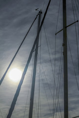 lowered sails in the winter