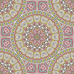 Ethnic floral seamless pattern