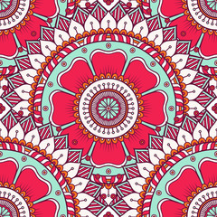 Ethnic floral seamless pattern