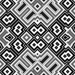 Seamless abstract black and white cubes background