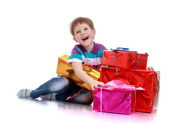 boy with a gift