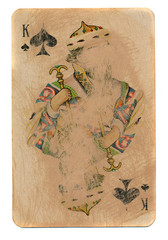 Rustic king of spades card