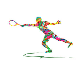tennis player silhouette
