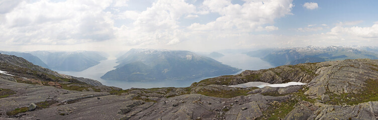 Norwegian nature / There are mountains plunging into the sea from hundreds of metres, fjords, tall mountain peaks, northern lights and midnight sun.