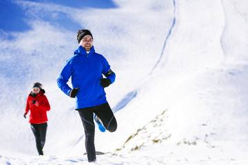 Young couple jogging