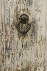 knob on old wooden door