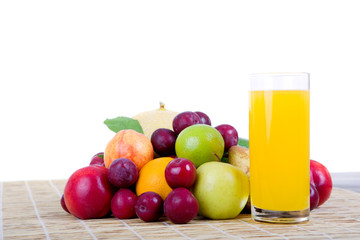fruits and juice