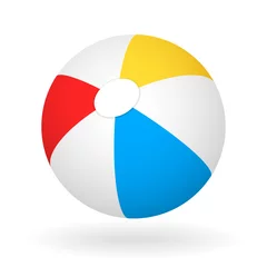 Cercles muraux Sports de balle ballon de plage de vecteur