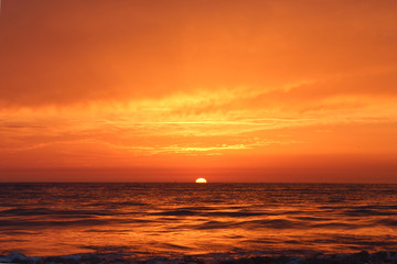 Beautiful sunset in Agadir, Morocco.
