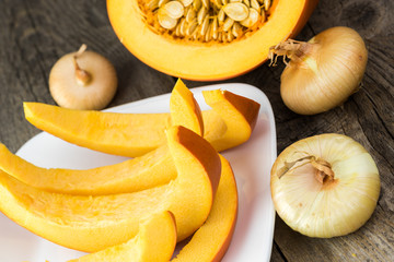 Pumpkin soup. Ingredients.