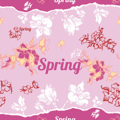 Spring card with flowers