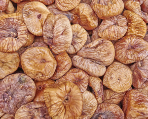 organic dried figs close up, vegetarian food background
