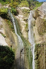 The Ronies waterfalls near Nidri on the Greek island of Lefkada.
