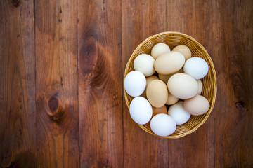 Farm natural organic eggs