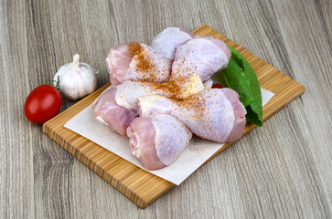 Raw chicken legs