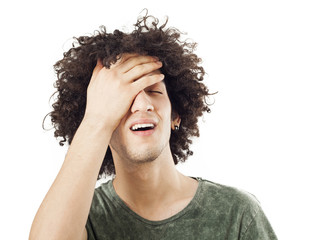 Regretful young man