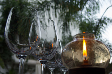 Sailing with wine glasses