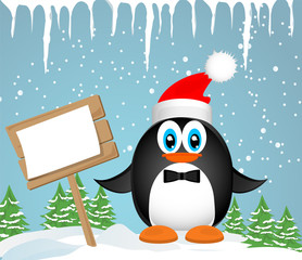 Merry Christmas Landscape. Vector  Happy New Year