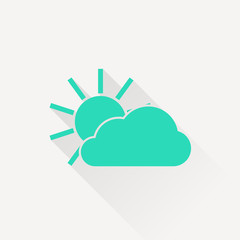 icon of sun and cloud