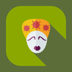 Flat modern design with shadow icons australian woman